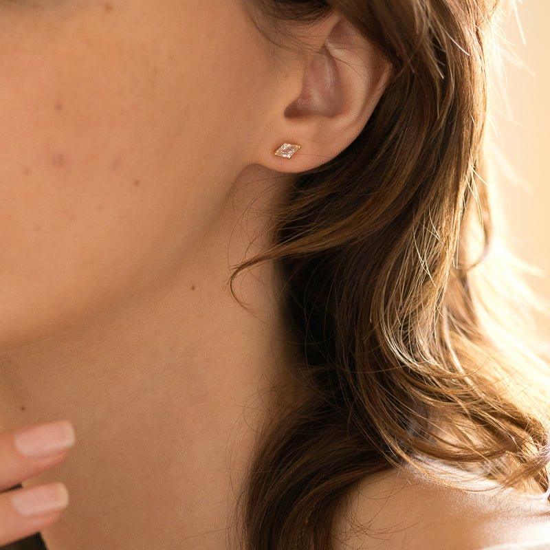 Anything could happen lozenge stud earrings