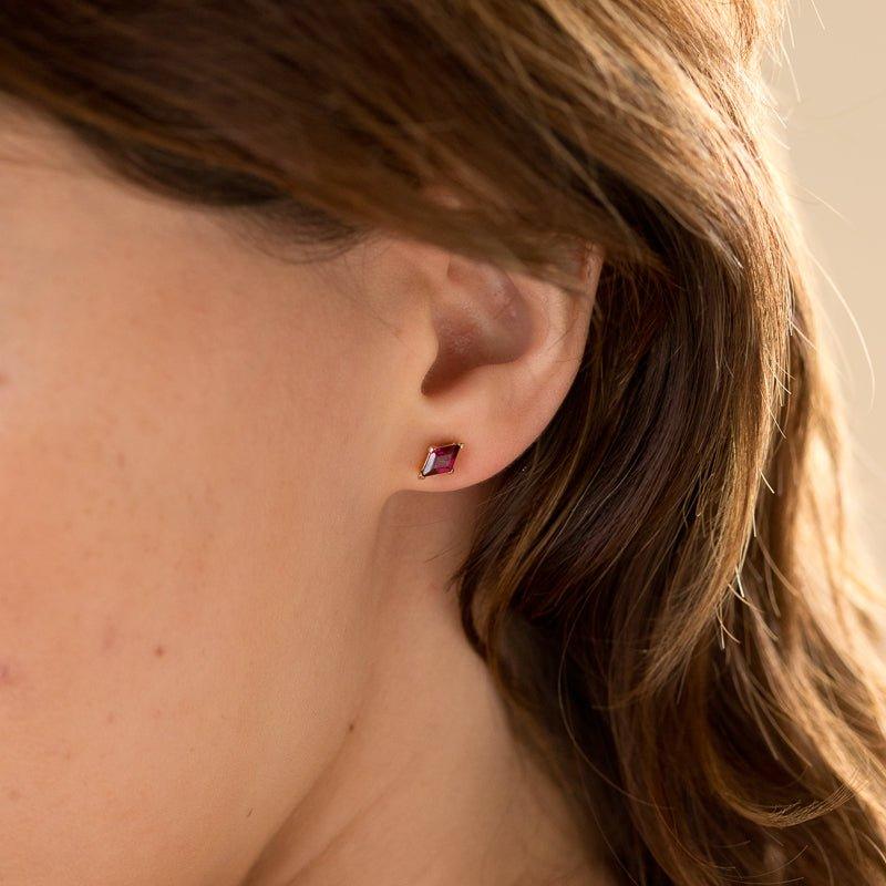 Anything could happen lozenge stud earrings