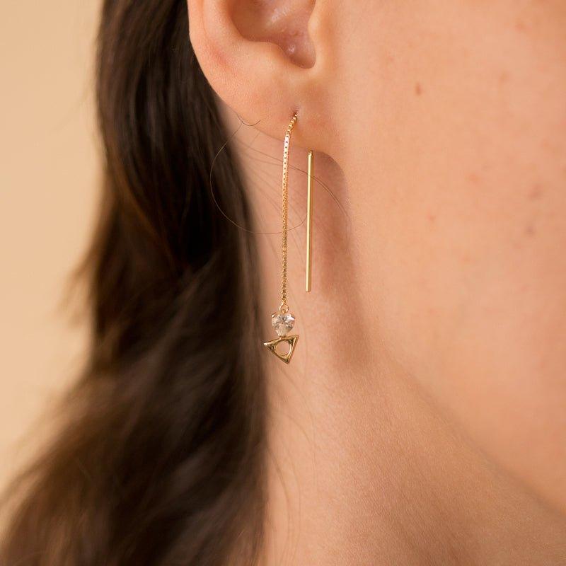 Dreaming & believing threader earrings