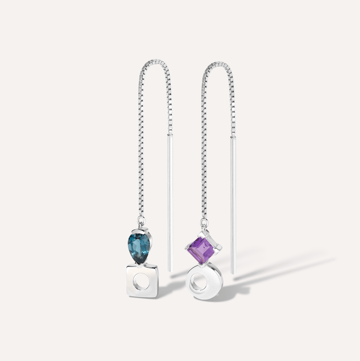 Falling & laughing threader earrings