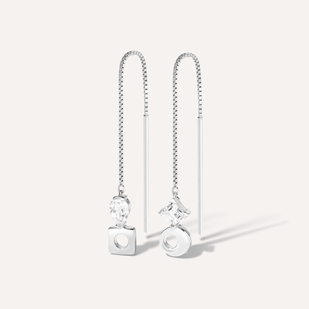 Falling & laughing threader earrings