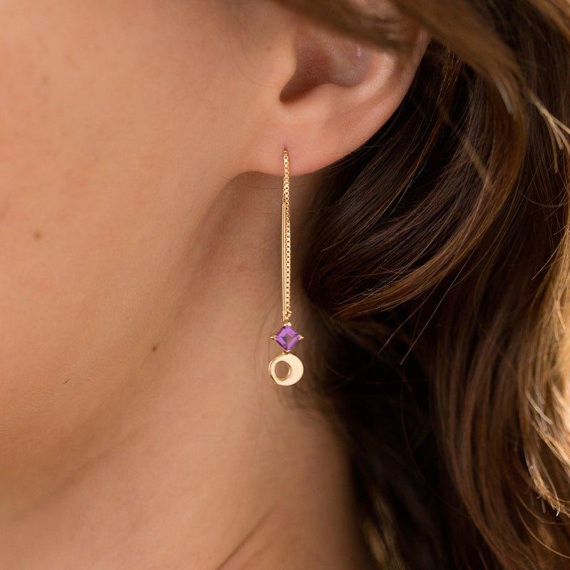 Falling & laughing threader earrings