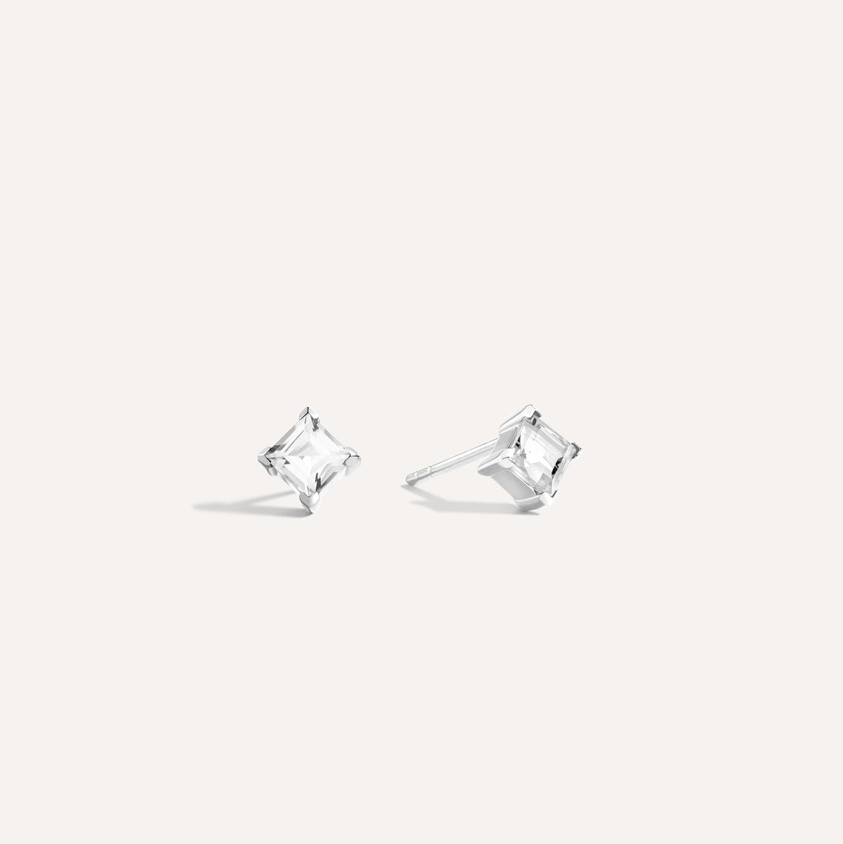Make believe square stud earrings