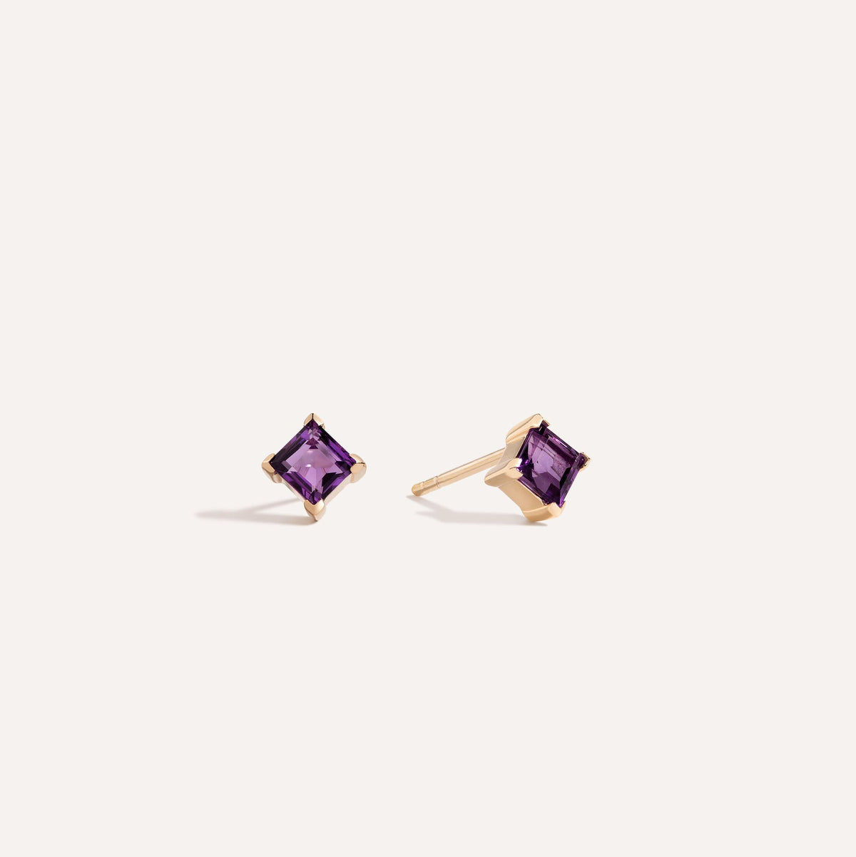 Make believe square stud earrings
