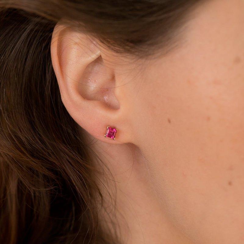 Make believe square stud earrings