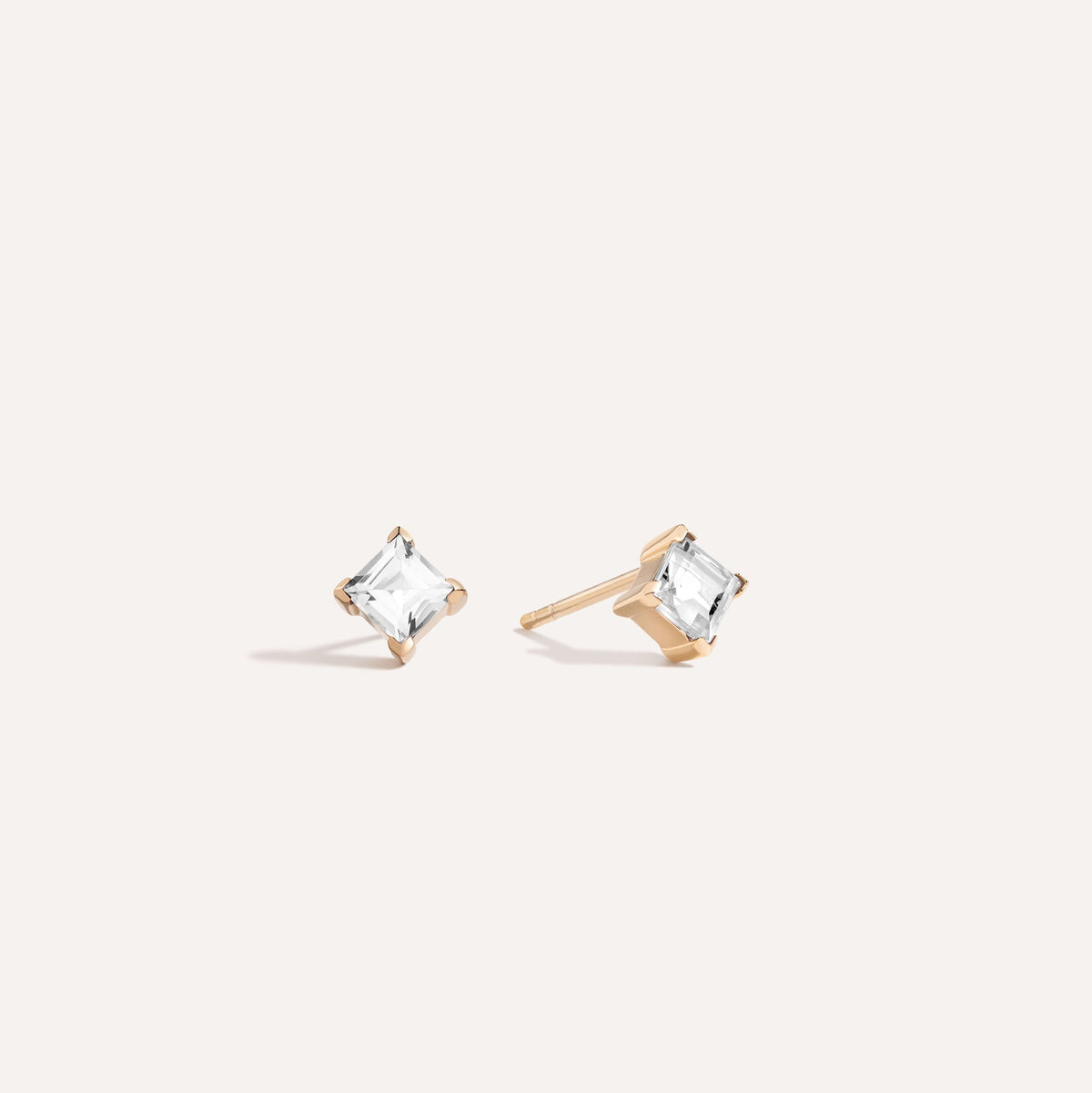Make believe square stud earrings